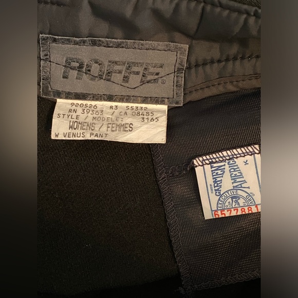 Vintage Roffe size 14 Women’s Black Stirrup Winter Snow Ski Pants - Picture 8 of 8